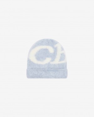 Men's Cole Buxton Alpaca Knit Beanie Blue | 52740ODXJ