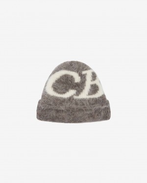 Men's Cole Buxton Alpaca Knit Beanie Brown | 96852RWVA