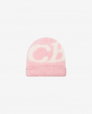 Men's Cole Buxton Alpaca Knit Beanie Pink | 20317FZNH