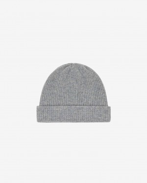 Men's Cole Buxton Cashmere Beanie Grey | 62413LNJX