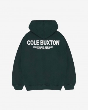 Men's Cole Buxton Cb Sportswear Hoodie Green | 16482BOES