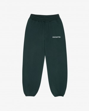 Men's Cole Buxton Cb Sportswear Sweatpants Green | 83950JLKZ