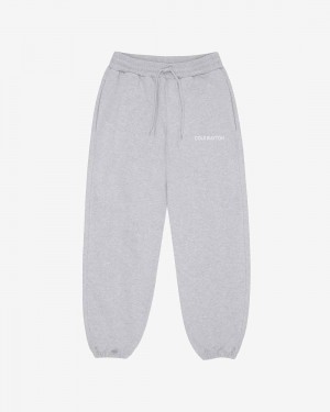 Men's Cole Buxton Cb Sportswear Sweatpants Light Grey | 02874EKYZ