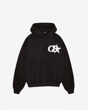 Men's Cole Buxton Cb Star Hoodie Black | 25194XHZC