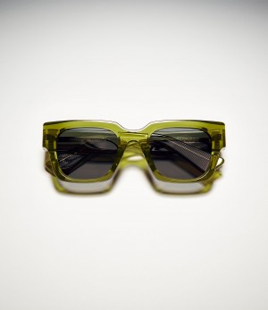 Men's Cole Buxton Cb X Lexxola Marshall Sunglasses Green / Grey | 67823FWGN