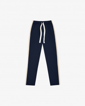 Men's Cole Buxton Classic Track Pants Navy | 23185QJEA