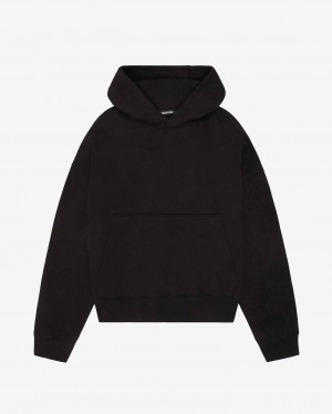 Men's Cole Buxton Heavyweight Cropped Hoodie Black | 23817YVAR