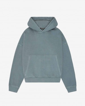 Men's Cole Buxton Heavyweight Cropped Hoodie Green | 97534KBTZ