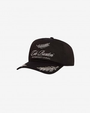 Men's Cole Buxton International Racing Baseball Caps Black | 95814EWCS