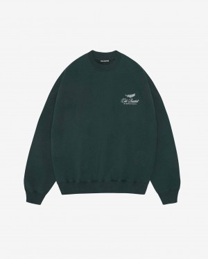 Men's Cole Buxton International Sweatshirts Deep Green | 20519RMXN