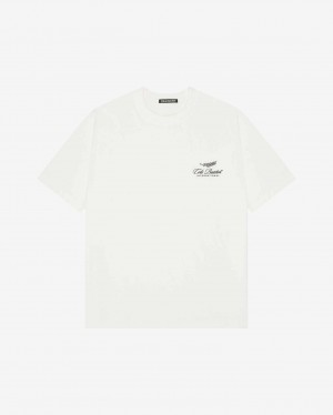 Men's Cole Buxton International T Shirts White | 05438GJFK