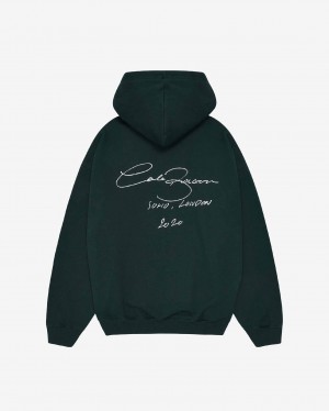 Men's Cole Buxton Signature Hoodie Green | 63489RCWU