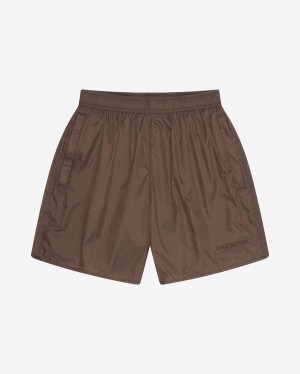 Men's Cole Buxton Swim Shorts Brown | 15962SVLJ