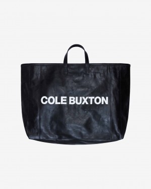 Men's Cole Buxton Xl Leather Bags Black | 95046HLME