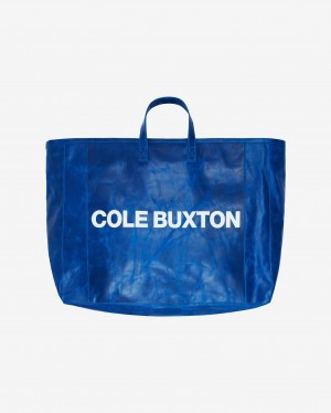 Men's Cole Buxton Xl Leather Bags Blue | 93284HZQD