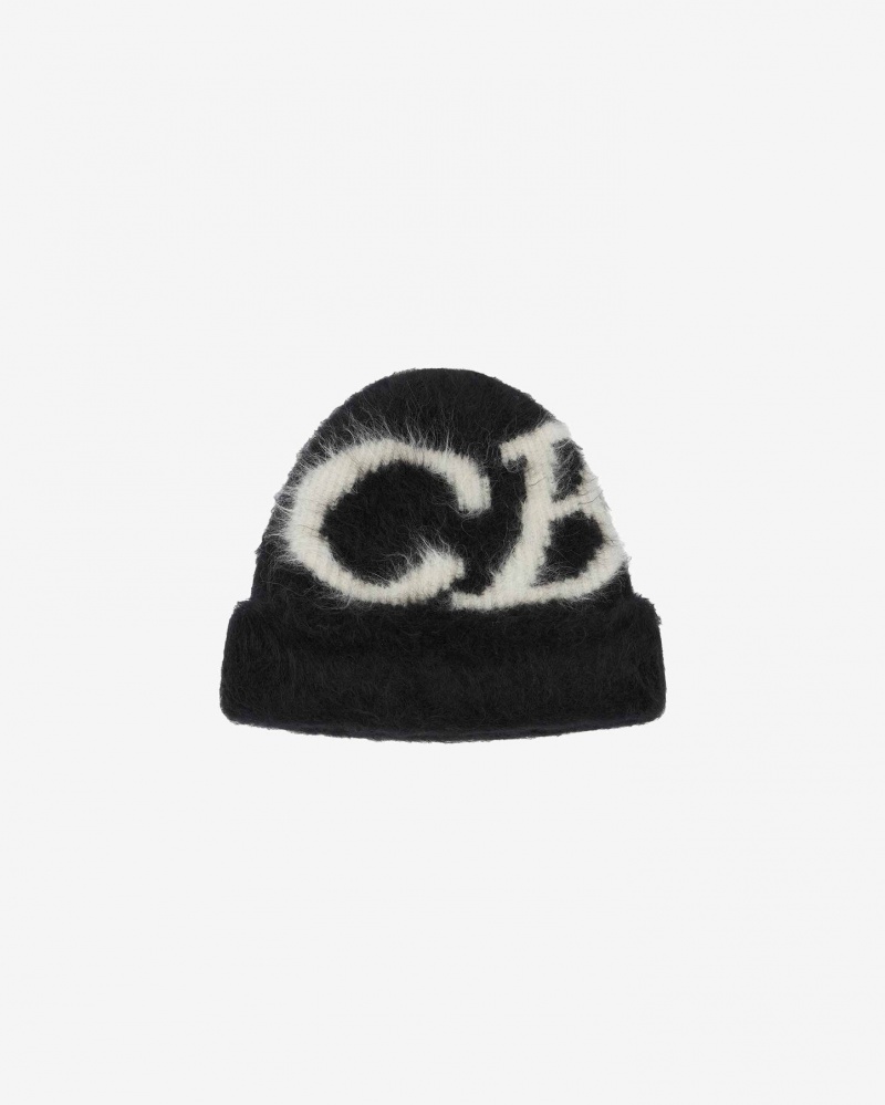 Men\'s Cole Buxton Alpaca Knit Beanie Black | 10947OMWT