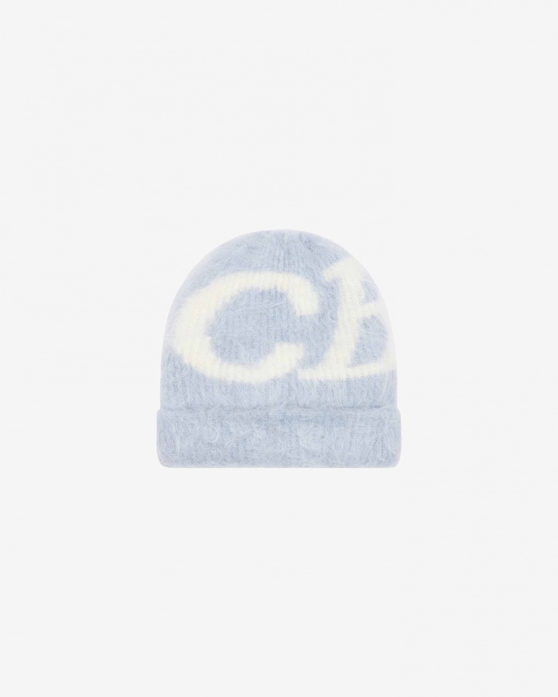 Men\'s Cole Buxton Alpaca Knit Beanie Blue | 52740ODXJ