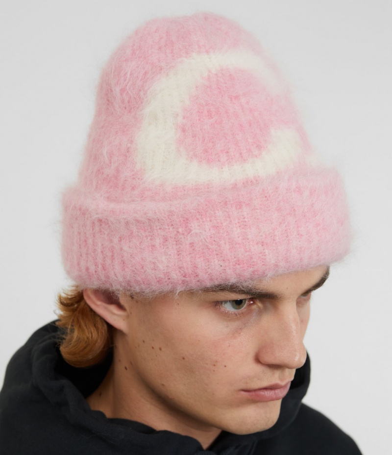 Men's Cole Buxton Alpaca Knit Beanie Pink | 20317FZNH