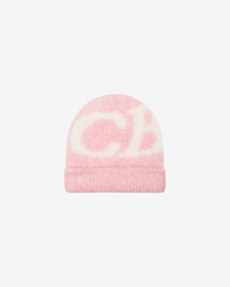 Men\'s Cole Buxton Alpaca Knit Beanie Pink | 20317FZNH