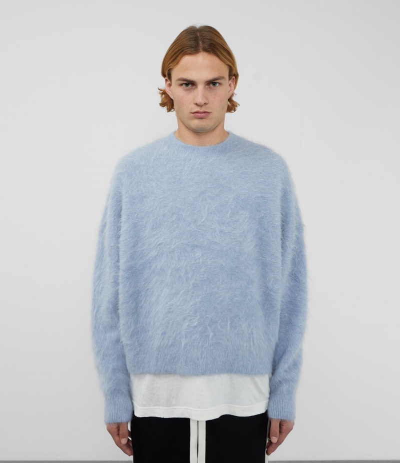 Men's Cole Buxton Alpaca Knit Sweater Blue | 17326NITU