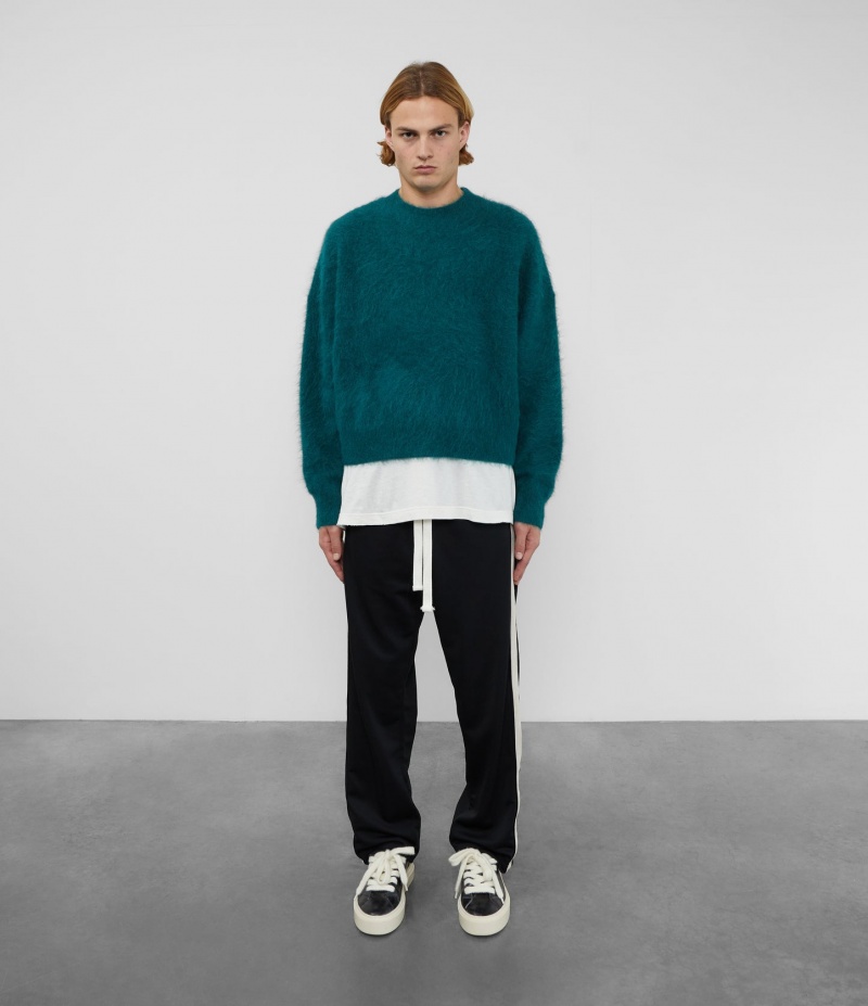 Men's Cole Buxton Alpaca Knit Sweater Green | 12739UMNT