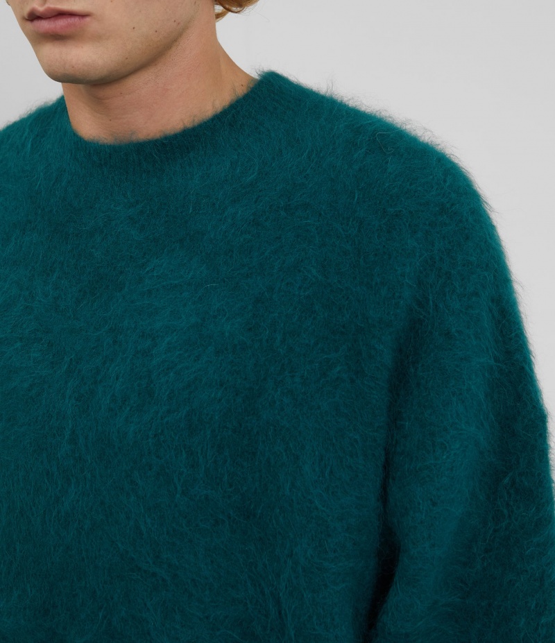 Men's Cole Buxton Alpaca Knit Sweater Green | 12739UMNT