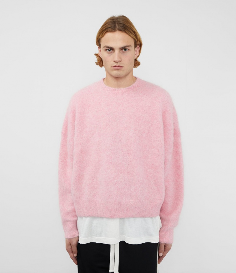 Men's Cole Buxton Alpaca Knit Sweater Pink | 76143IJOQ