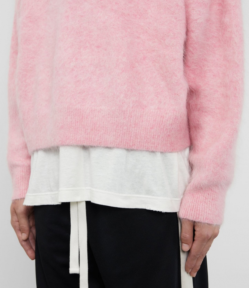 Men's Cole Buxton Alpaca Knit Sweater Pink | 76143IJOQ