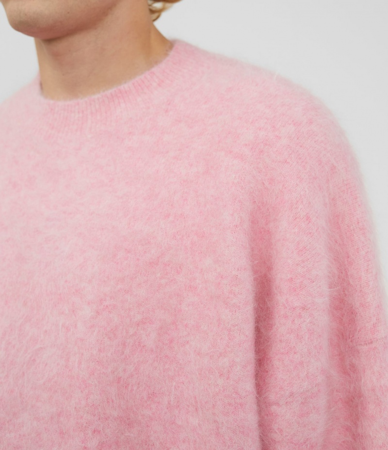 Men's Cole Buxton Alpaca Knit Sweater Pink | 76143IJOQ