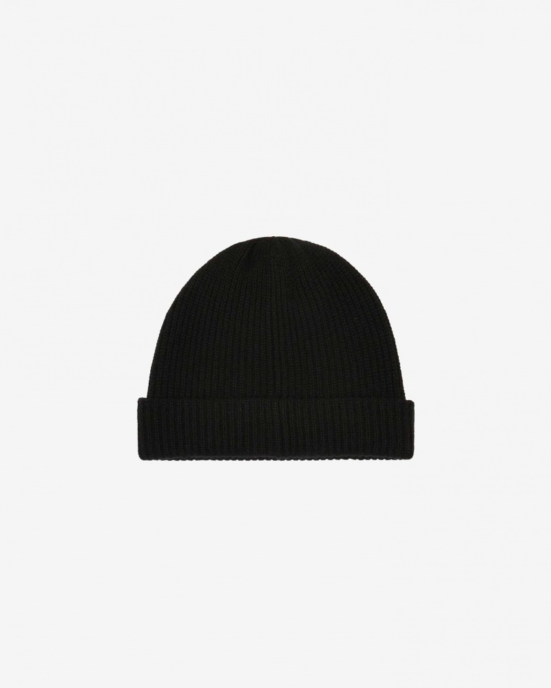 Men\'s Cole Buxton Cashmere Beanie Black | 59704FEOL