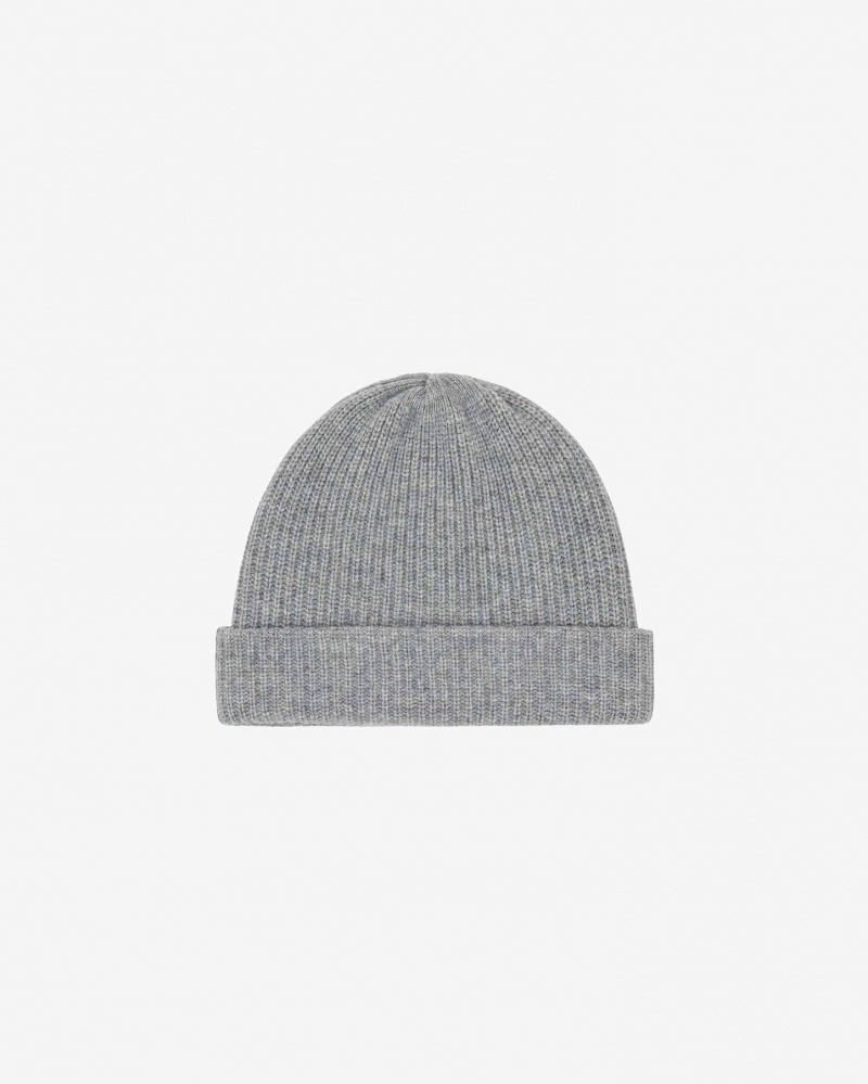 Men\'s Cole Buxton Cashmere Beanie Grey | 62413LNJX