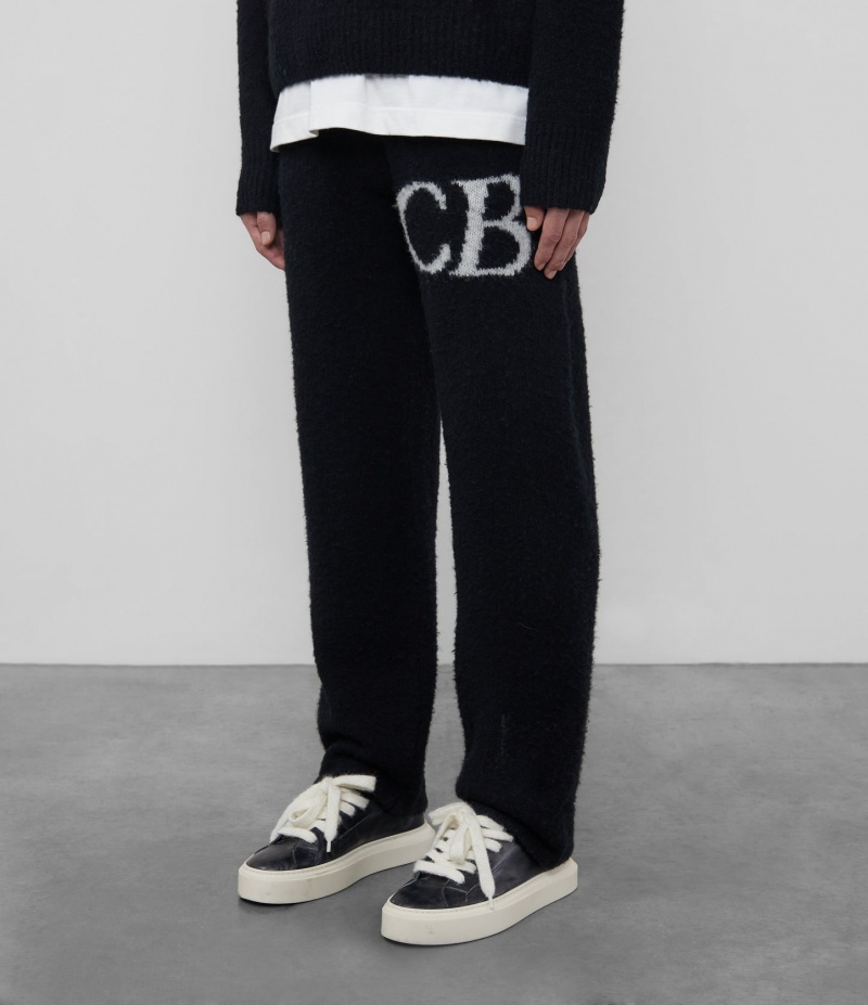 Men's Cole Buxton Cb Logo Knit Pants Black | 83657XDMP