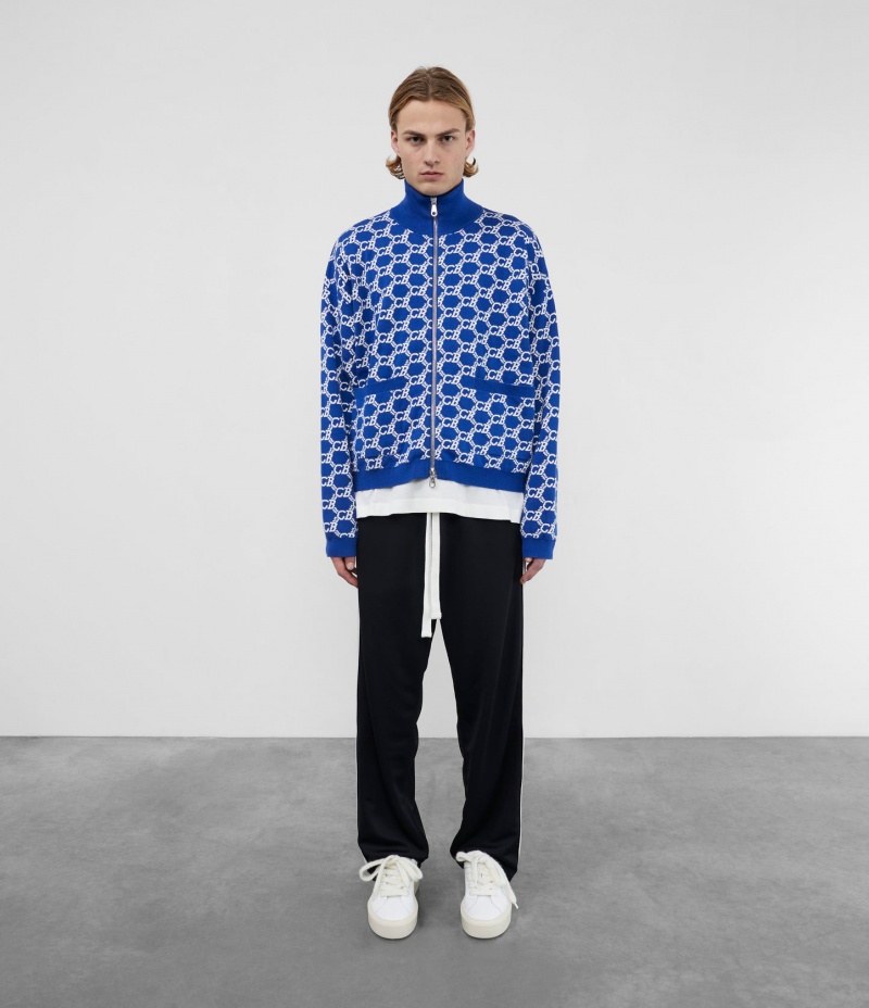 Men's Cole Buxton Cb Monogram Track Jackets Blue / White | 79681VTDW