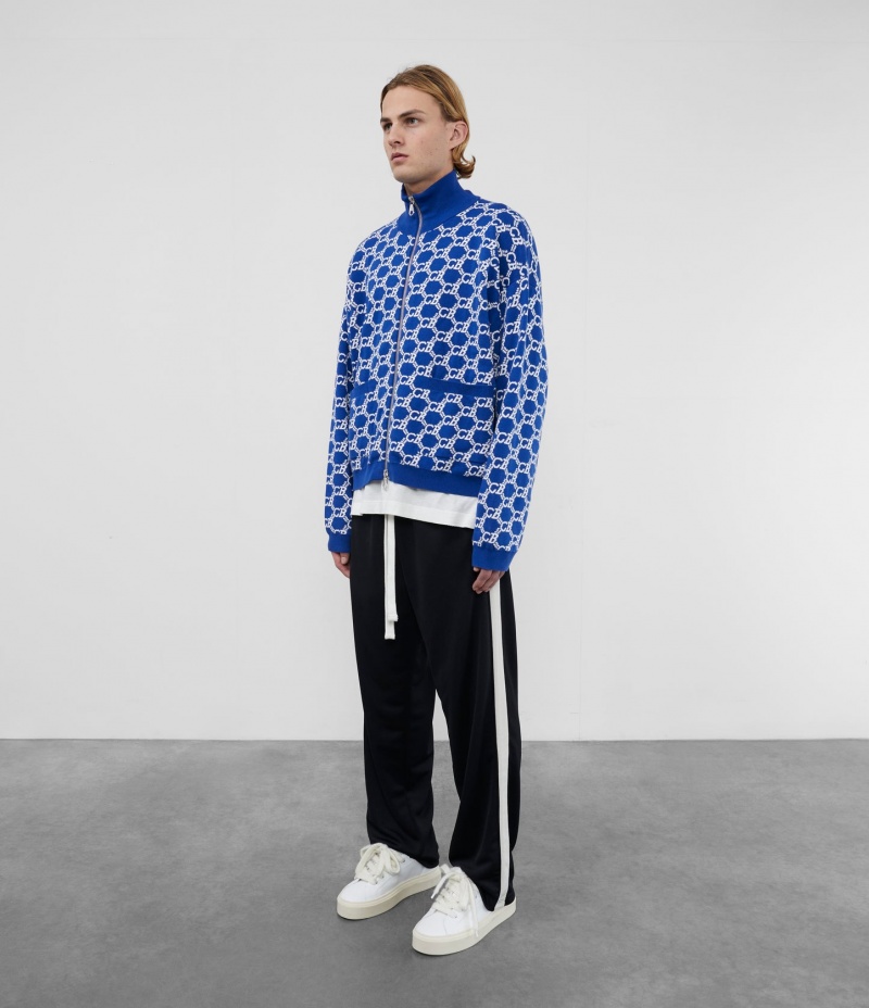 Men's Cole Buxton Cb Monogram Track Jackets Blue / White | 79681VTDW