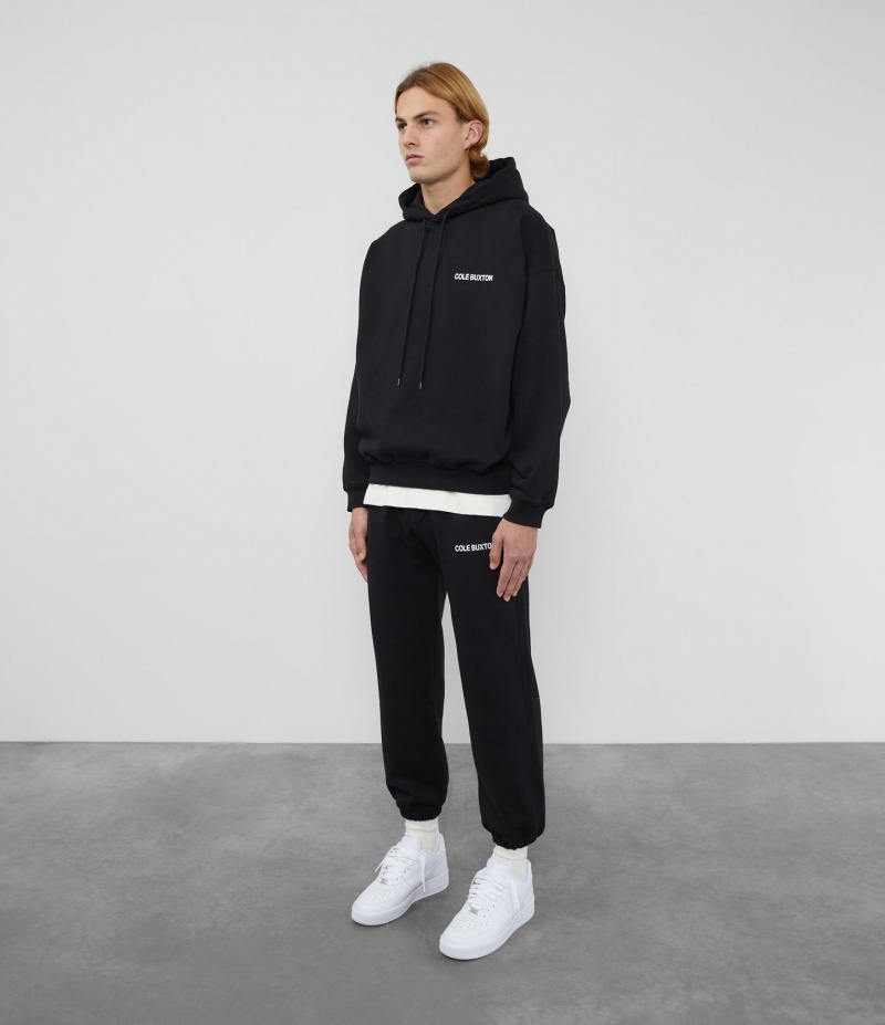 Men's Cole Buxton Cb Sportswear Hoodie Black | 97384HWQN