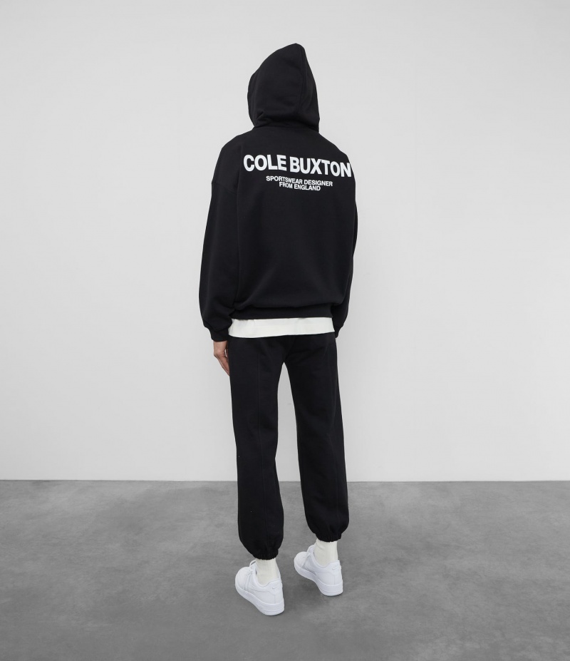 Men's Cole Buxton Cb Sportswear Hoodie Black | 97384HWQN