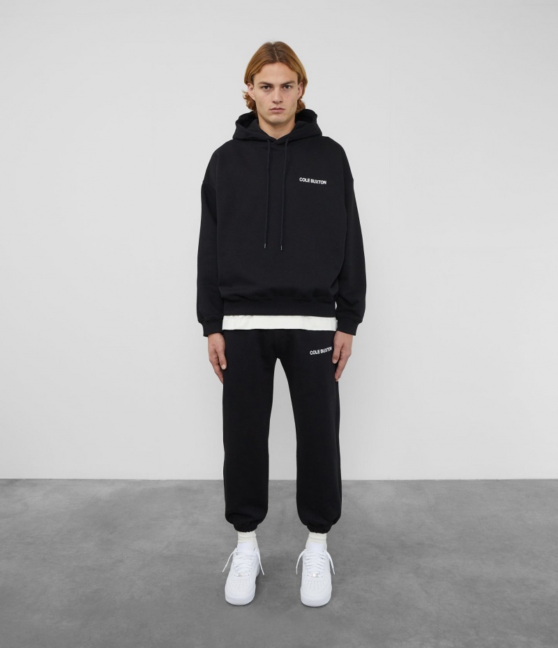 Men's Cole Buxton Cb Sportswear Hoodie Black | 97384HWQN