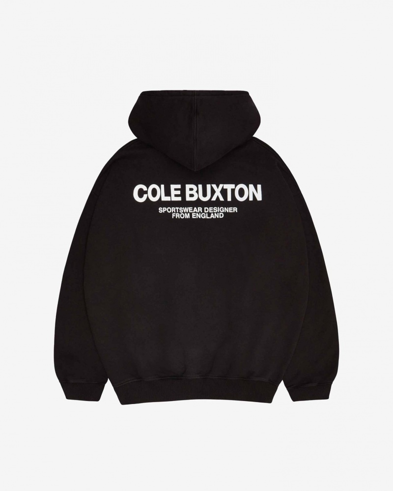 Men\'s Cole Buxton Cb Sportswear Hoodie Black | 97384HWQN