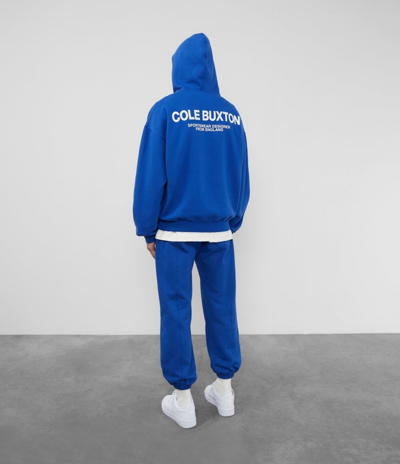 Men's Cole Buxton Cb Sportswear Hoodie Deep Blue | 01429HLQY