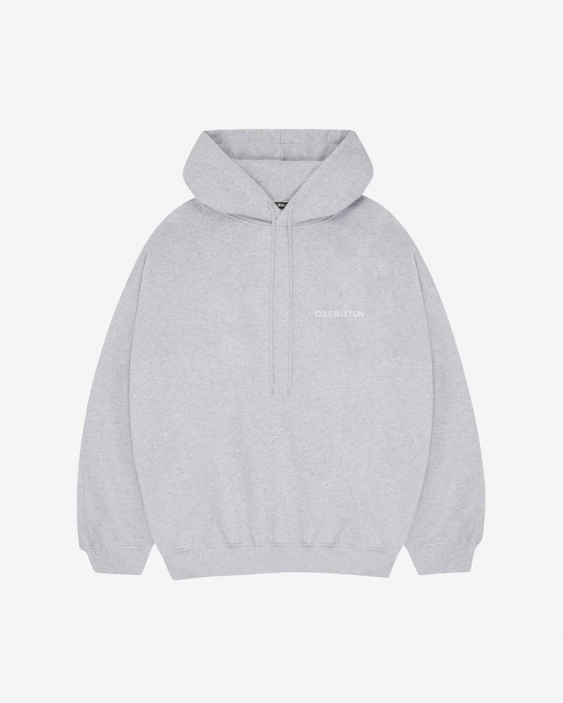 Men's Cole Buxton Cb Sportswear Hoodie Light Grey | 76148OVKZ