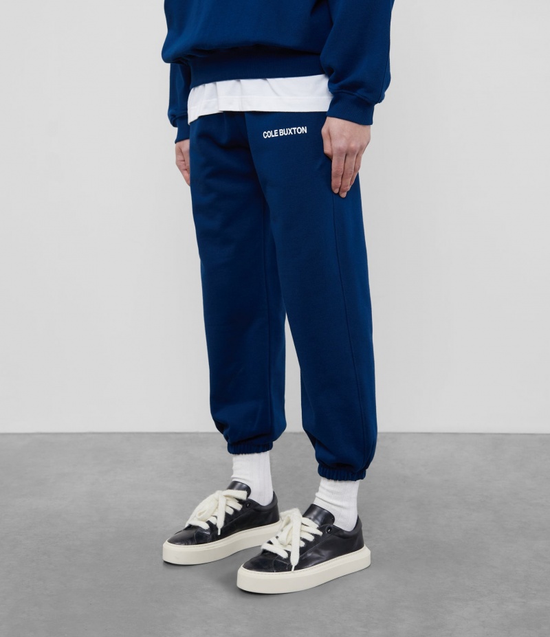 Men's Cole Buxton Cb Sportswear Sweatpants Navy | 20785KCWT