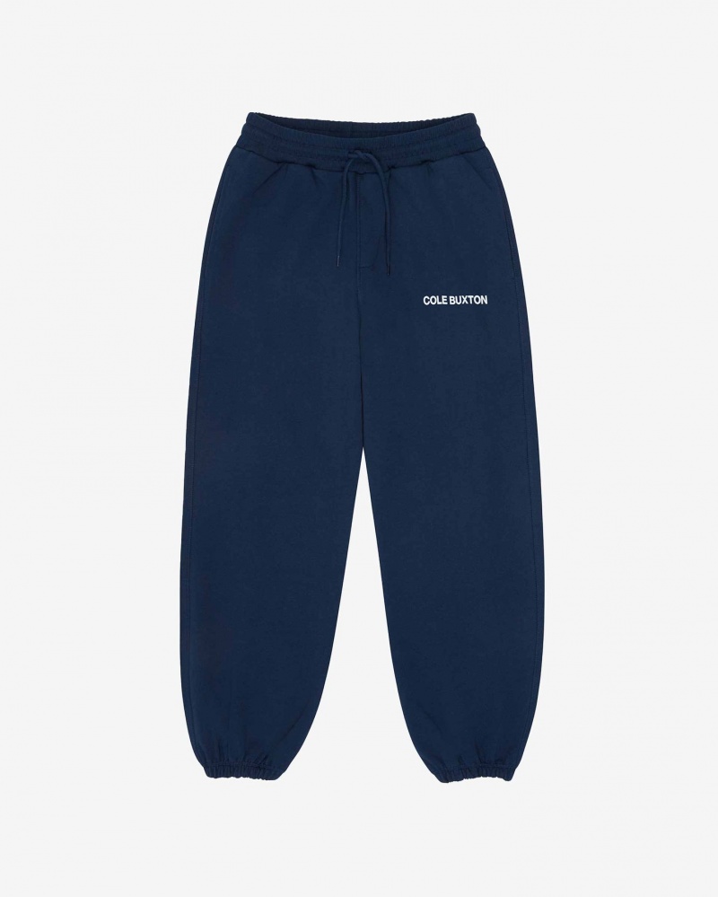 Men\'s Cole Buxton Cb Sportswear Sweatpants Navy | 20785KCWT