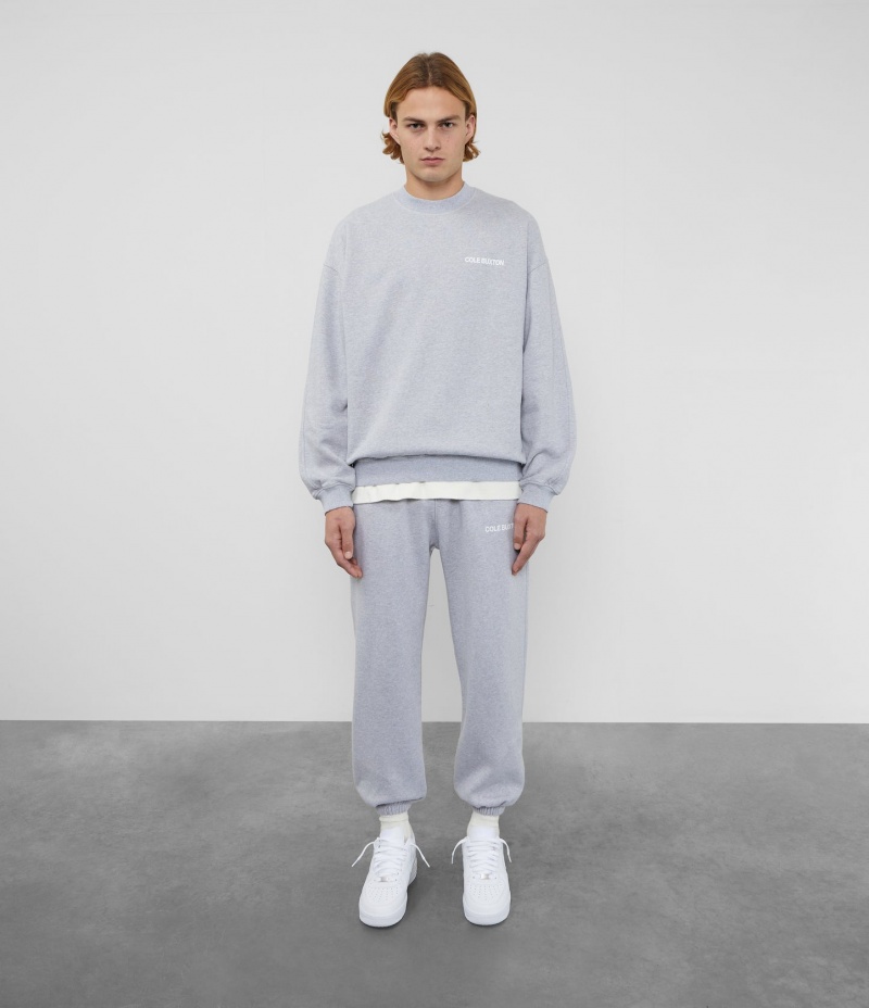 Men's Cole Buxton Cb Sportswear Sweatpants Light Grey | 02874EKYZ