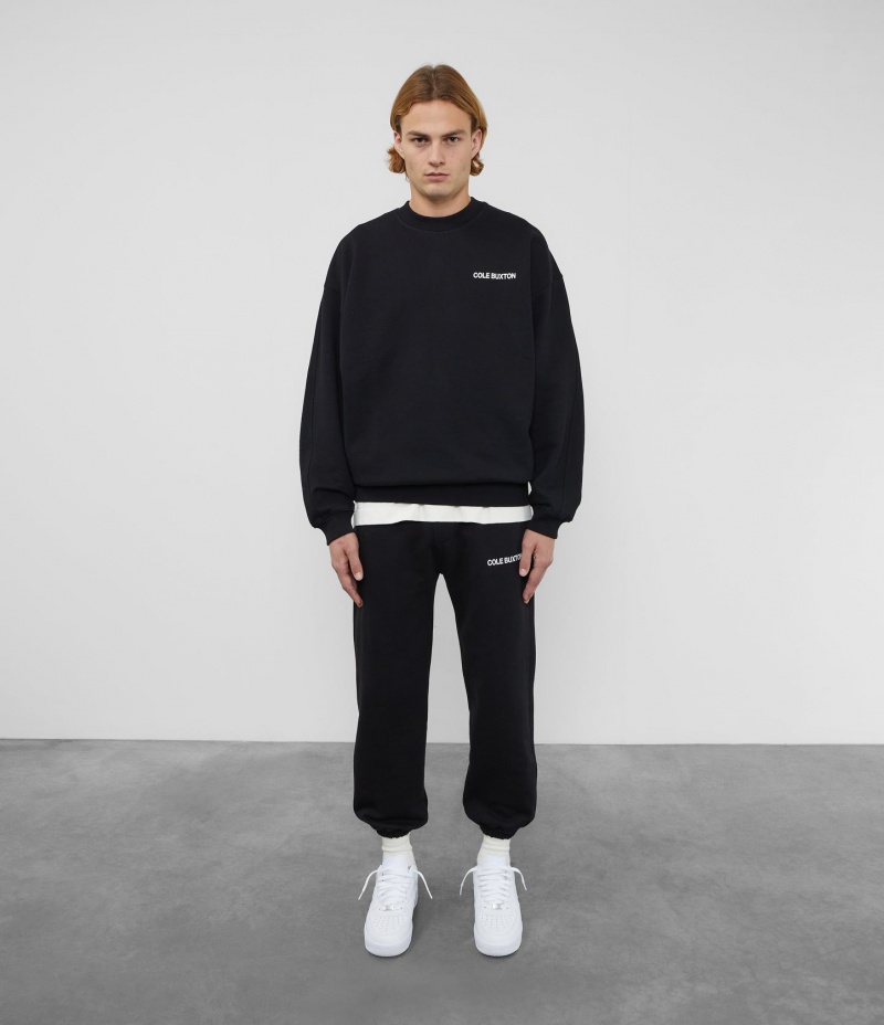 Men's Cole Buxton Cb Sportswear Sweatshirts Black | 13749KOVW