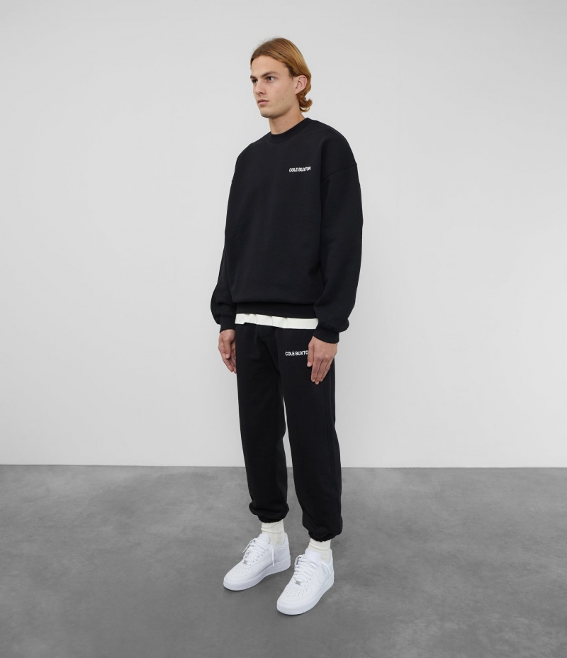 Men's Cole Buxton Cb Sportswear Sweatshirts Black | 13749KOVW