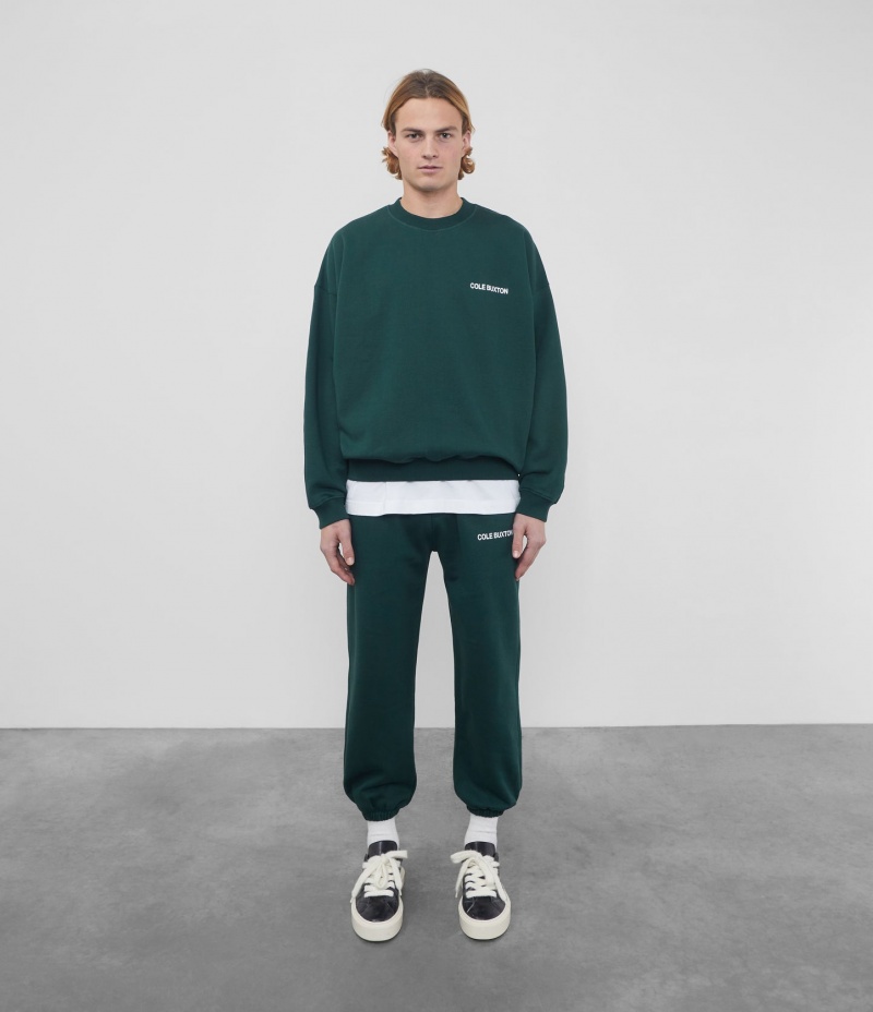 Men's Cole Buxton Cb Sportswear Sweatshirts Green | 34206ZLDY