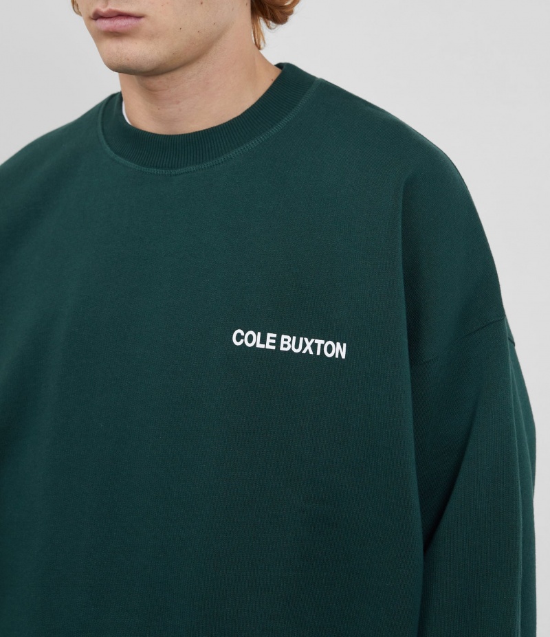 Men's Cole Buxton Cb Sportswear Sweatshirts Green | 34206ZLDY