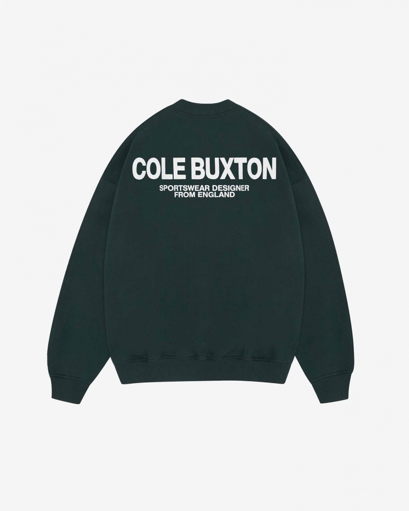 Men\'s Cole Buxton Cb Sportswear Sweatshirts Green | 34206ZLDY