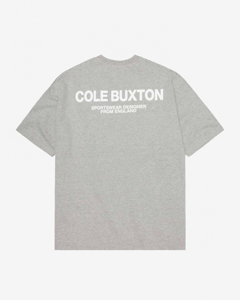 Men\'s Cole Buxton Cb Sportswear T Shirts Light Grey | 85697CTAE