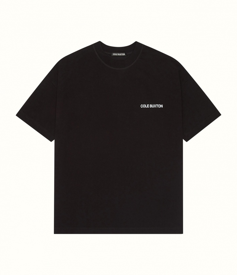 Men's Cole Buxton Cb Sportswear T Shirts Black | 93184YDNG